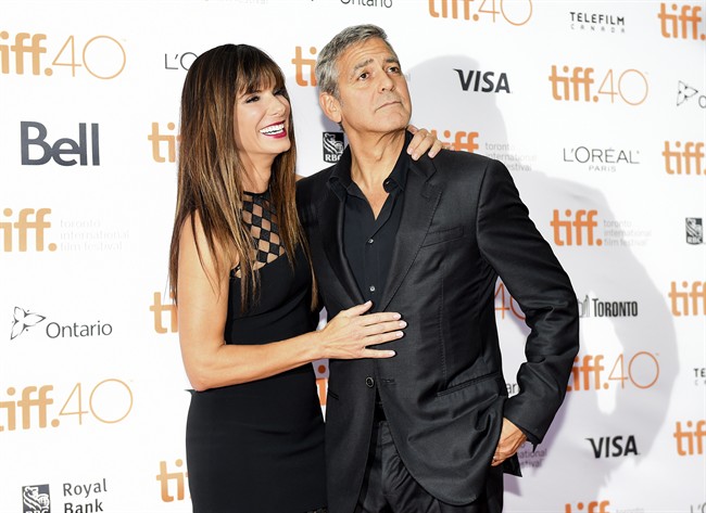 Sandra Bullock gave one reporter a lesson in hair roots at the press conference for her movie 'Our Brand Is Crisis' during the 40th annual Toronto International Film Festival (TIFF), 12 September 2015. The festival runs from 10 to 20 September.