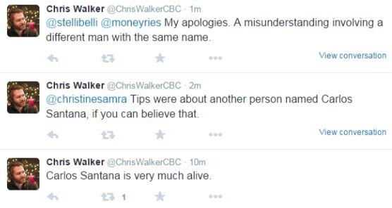 Reporter tweets that Carlos Santana is dead, ruins musician’s daughter’s day - image