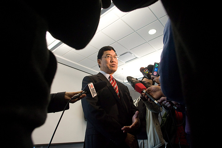 University of Western Ontario President Amit Chakma answers questions at a news conference in London, Ont., Tuesday, Dec.20, 2011. 