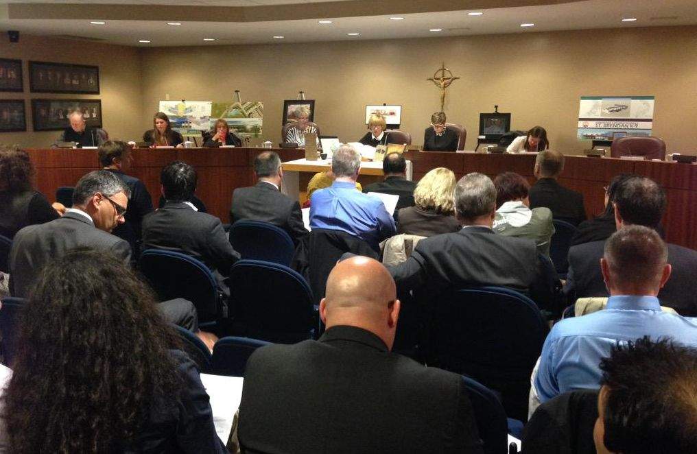 The Edmonton Catholic School Board meets on Sept. 15, 2015.