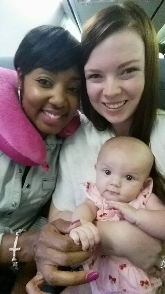 Kindness in mid-air: Stranger quiets new mom’s crying baby during flight - image