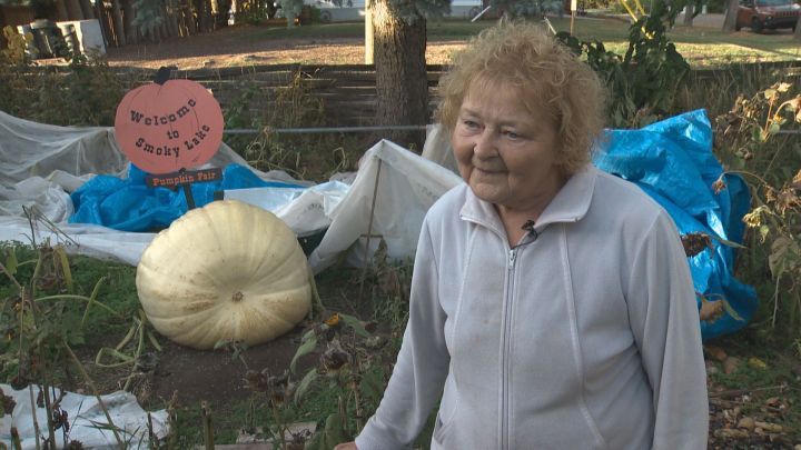 Mary Lovay is known by Smoky Lake locals as the “Pumpkin Princess”.