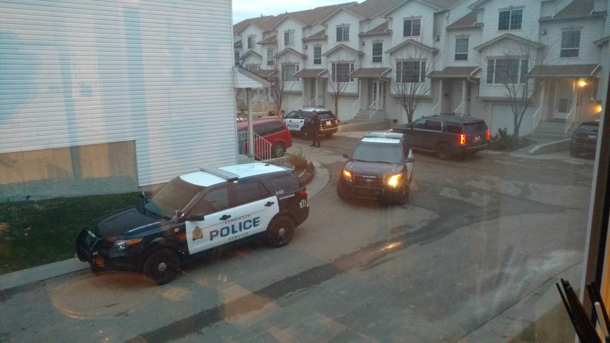 Edmonton police investigating the suspicious death of a teenage girl at a townhouse complex near 96th Avenue and 176th  Street in the Terra Losa neighbourhood.  October 31, 2015.