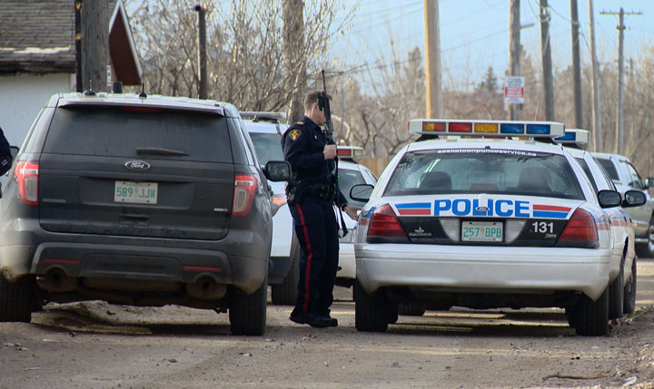 Police were called with a report of an armed man in a Saskatoon residence Friday afternoon.