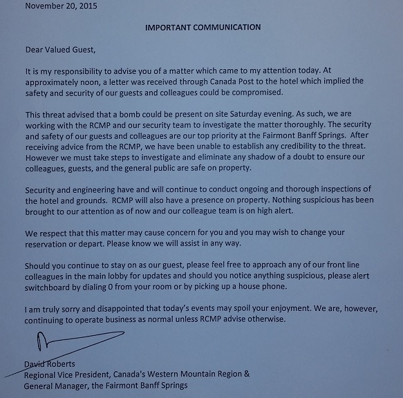 Banff Letter