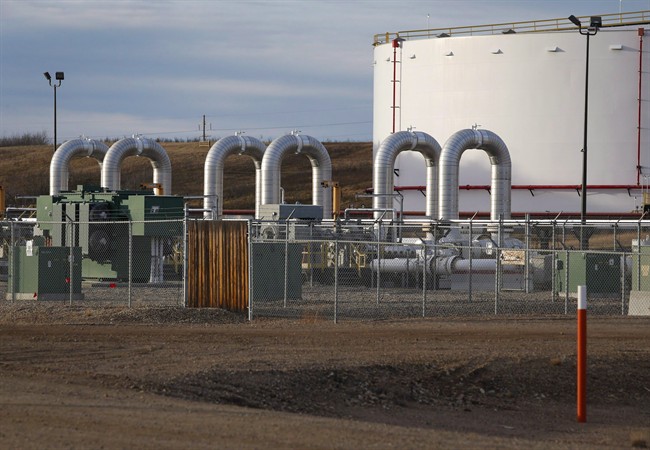 TransCanada's Keystone pipeline facility is seen in Hardisty, Alta. in this file photo from November 2015.
