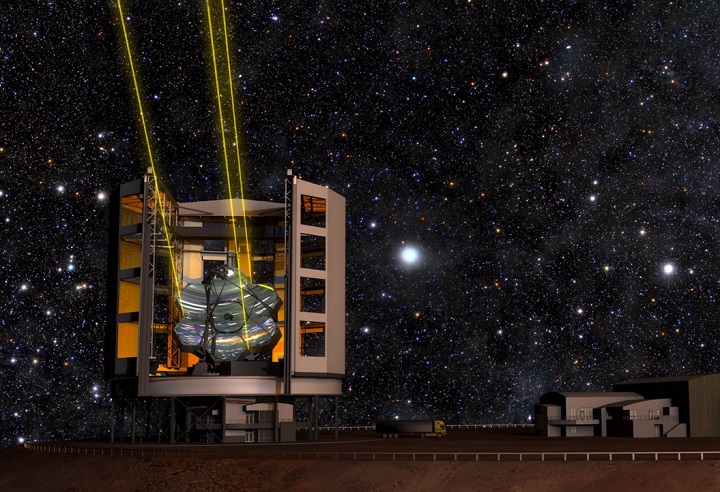 A rendering of the Giant Magellan Telescope, to be completed in 2021.