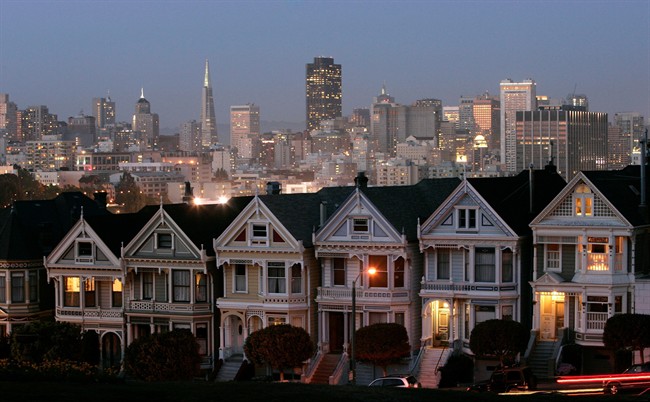 A row of historical Victorian homes in San Francisco. California is a prime destination for Chinese money flowing into U.S. real estate.