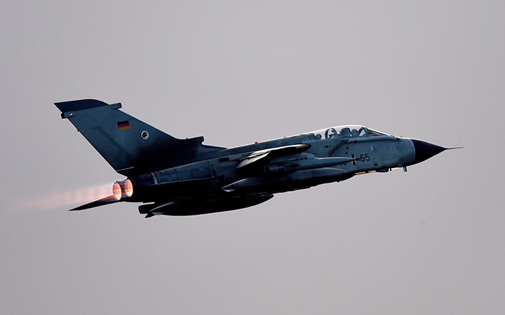 A 'Tornado' aircraft ' of the German Air Force photographed  in Jagel, Germany, Friday Dec. 4, 2015.