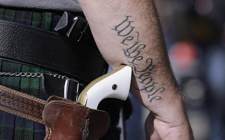 There are concerns that voters could face intimidation at polling stations, including having to pass by people wielding firearms.