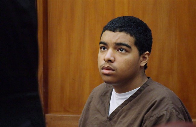 Marc Wabafiyebazu, 15, of Ottawa, is seen in court during his bail hearing in Miami on May 29, 2015.