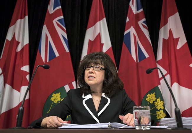 Bonnie Lysyk, Ontario's auditor general, speaks at Queen's Park in Toronto on Wednesday, December 2, 2015.