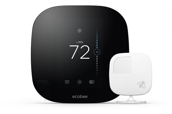 The Ecobee 3 uses wireless remote sensors in your home