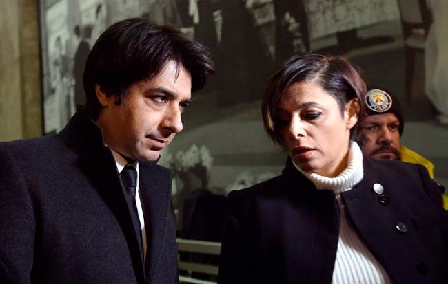 Jian Ghomeshi, left, and his lawyer Marie Henein arrive at court in Toronto on Jan. 8, 2015. 