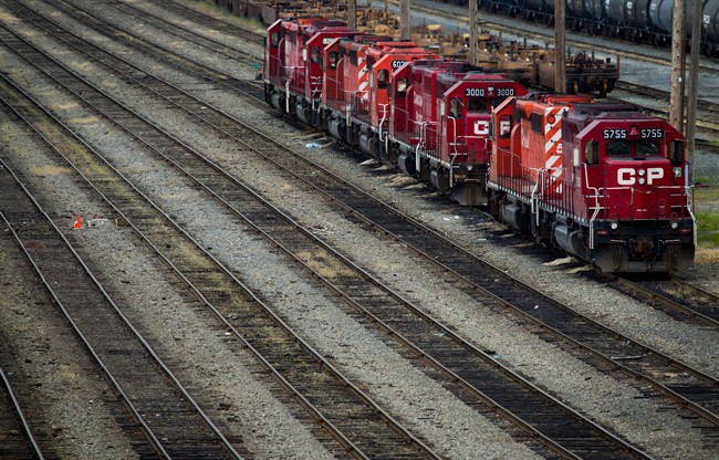 An Innisfail, Alta. man is in hospital after being hit by a CP train Tuesday night.