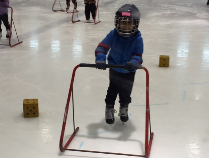 Devin Panesar during a skating lessons a few months ago.