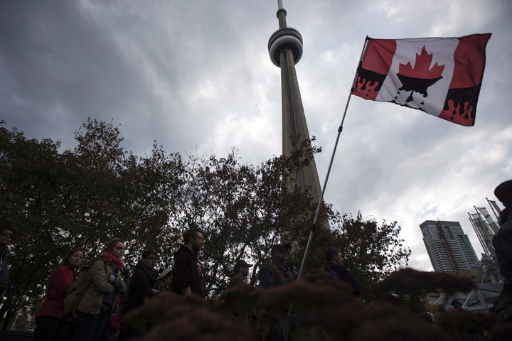 Anti-pipeline protesters gather in Toronto in February 2013.