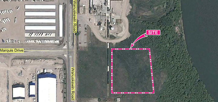 Remediation starts of the old landfill near the construction site of Saskatoon’s North Commuter Bridge project.
