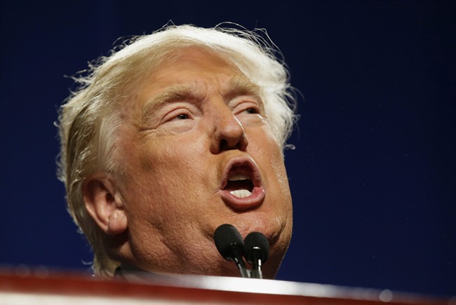 In this Friday, Feb. 26, 2016 photo, Republican presidential candidate Donald Trump speaks to supporters during a rally in Fort Worth, Texas. 