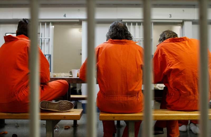 Jail inmates are seen in this file image. 