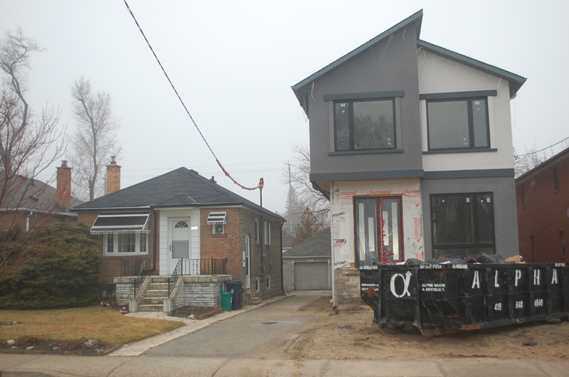 In Toronto’s East York neighbourhood, modest postwar houses are giving way to much bigger ones. 