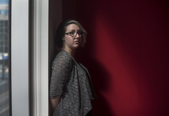 Alix Parker, a student and single mother who was allegedly sexually assaulted on a Halifax Transit bus while she slept, poses in Halifax on Monday, March 7, 2016.