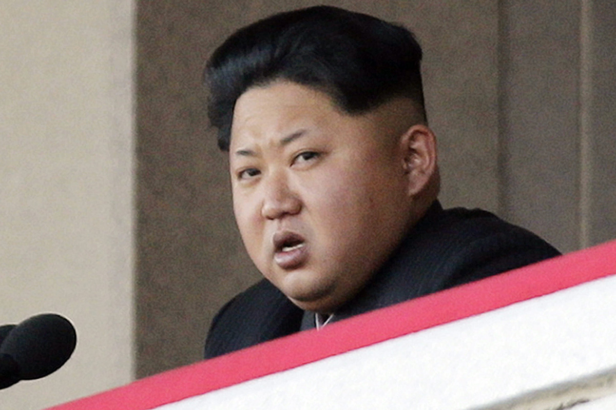 In this Oct. 10, 2015, file photo, North Korean leader Kim Jong Un delivers remarks at a military parade in Pyongyang, North Korea. 