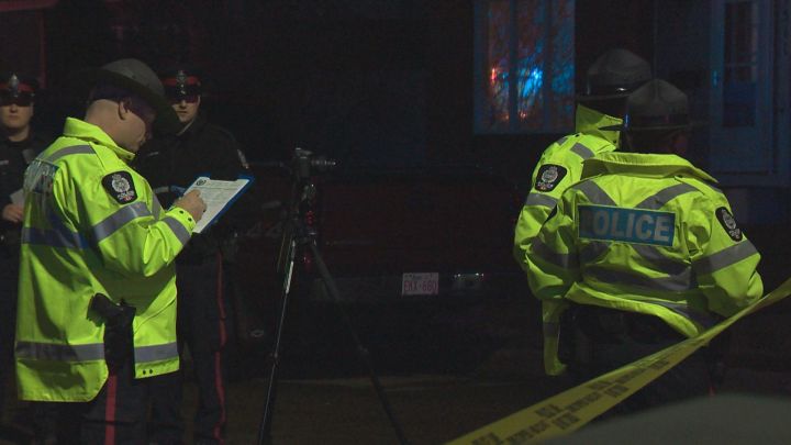 Police investigate after a man was hit by a vehicle in southwest Edmonton on Monday, March 28, 2016.
