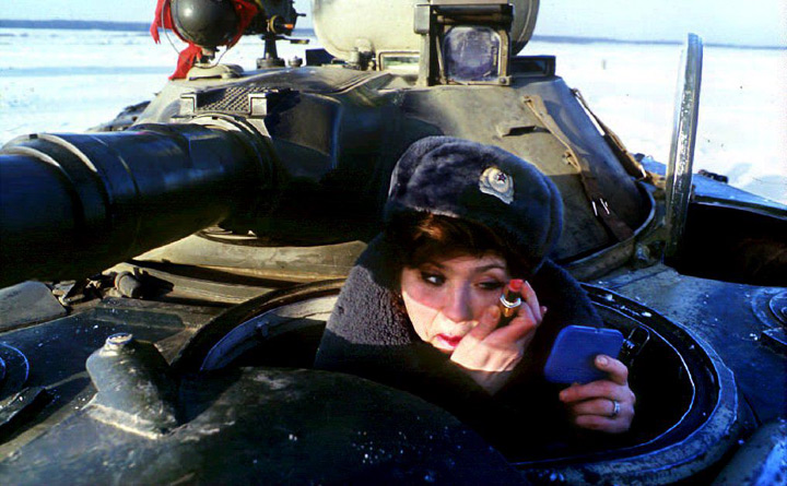 A woman in a tank