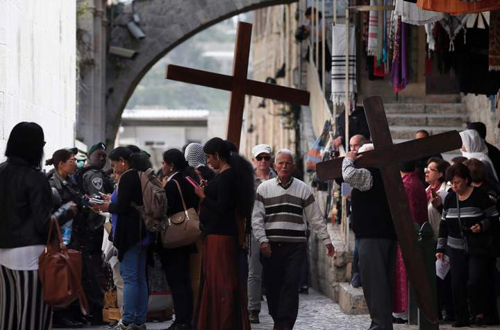 pilgrims in Jerusalem