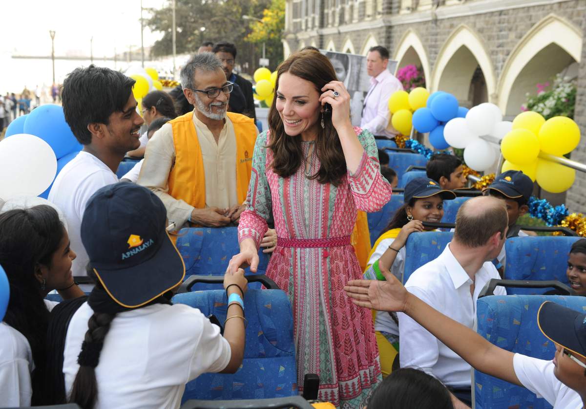 Prince William and Catherine Duchess of Cambridge meet children from Magic Bus, Childline and Doorstep; three NGOs who will benefit from a charity Gala, and join a game of cricket at Mumbai’s iconic recreation ground with a local cricket academy