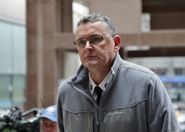 Supt. David (Mark) Fenton is seen outside police headquarters in Toronto on Wednesday, April 13, 2016. Complainants told his misconduct sentencing hearing he should be fired for ordering indiscriminate mass arrests during the tumultuous G20 summit six years ago. THE CANADIAN PRESS/Colin Perkel.