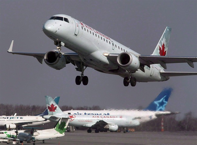An Air Canada jet takes off from Halifax Stanfield International Airport.