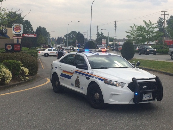 Police have blocked off the area around a Value Village in Coquitlam after reports of a suspicious package.