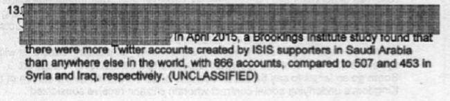 An excerpt from Canada's report on human rights in Saudi Arabia.
