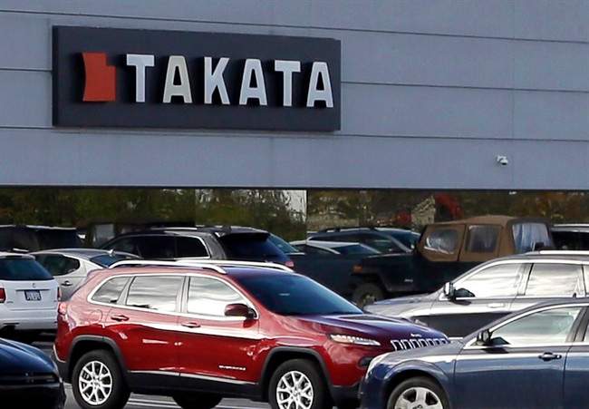 This Oct. 22, 2014 file photo shows the North American headquarters of automotive parts supplier Takata in Auburn Hills, Mich. 