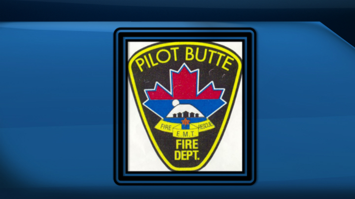 Firefighers from Pilot Butte, Balgonie and White City put out a grass fire near the Regina Wildfire Federation on Tuesday. 