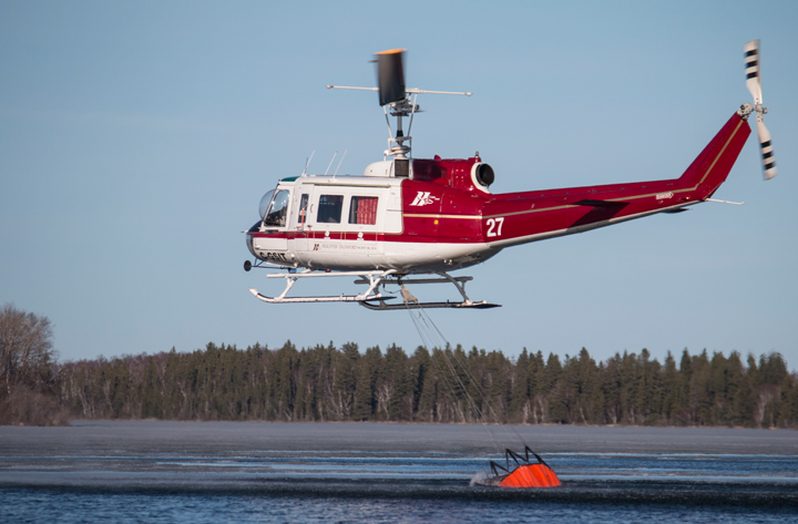 May 16: Elaine Kaloustian took this Your Saskatchewan photo at Lac La Ronge of a helicopter in a firefighting operation.