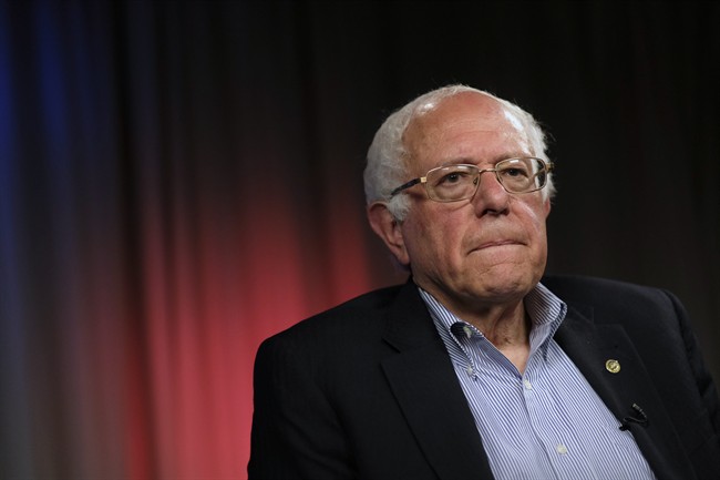 Democratic presidential candidate Sen. Bernie Sanders, I-Vt., listens to a question during an interview with The Associated Press, Monday, May 23, 2016, in Los Angeles.