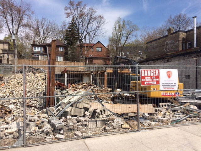 The collapse site pictured May 4, 2016.
