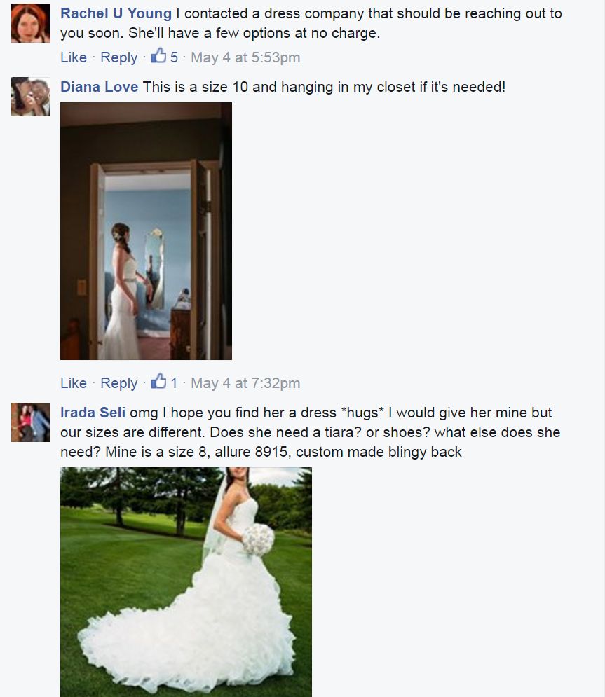 Strangers help bride who lost dress in Fort McMurray wildfire - image