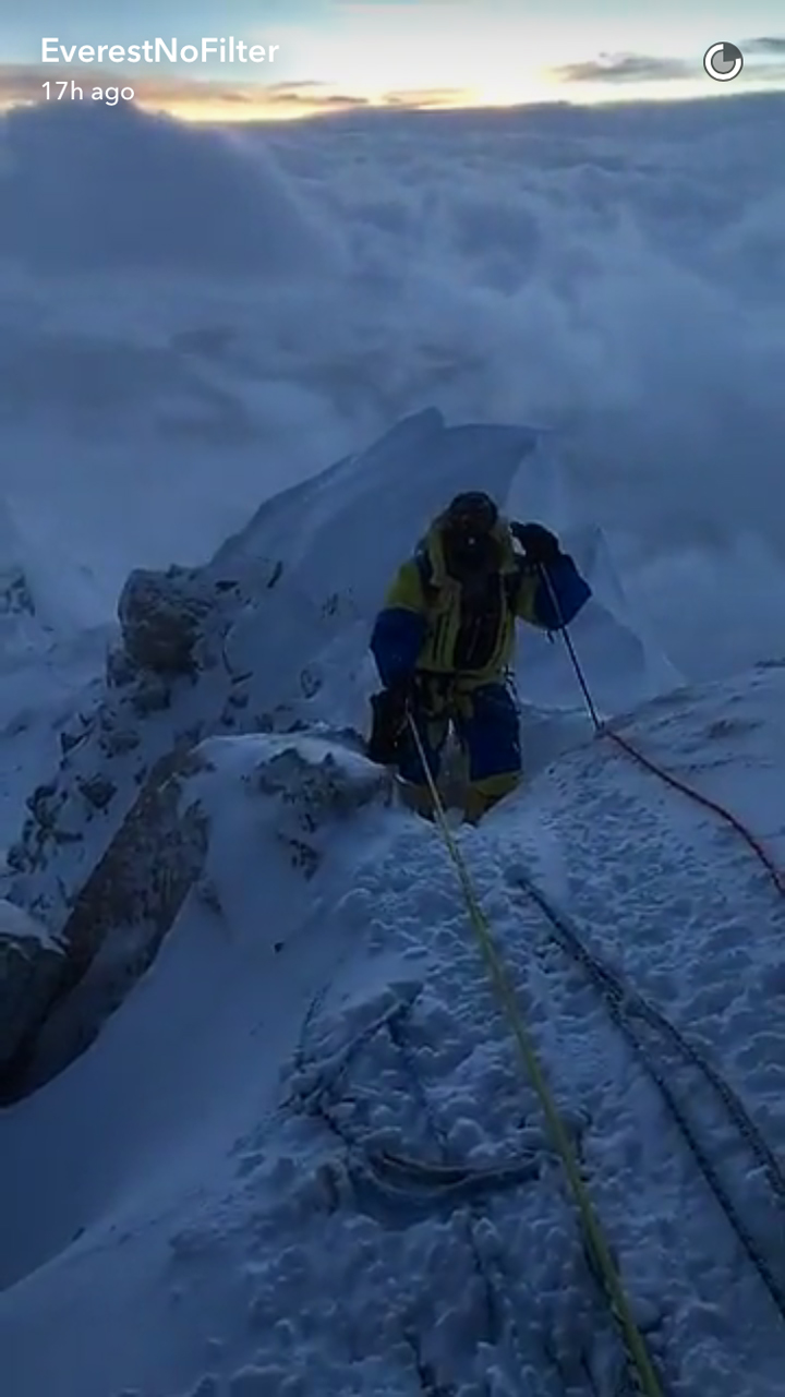 IN PHOTOS: Climber documents journey to Everest summit on Snapchat - image