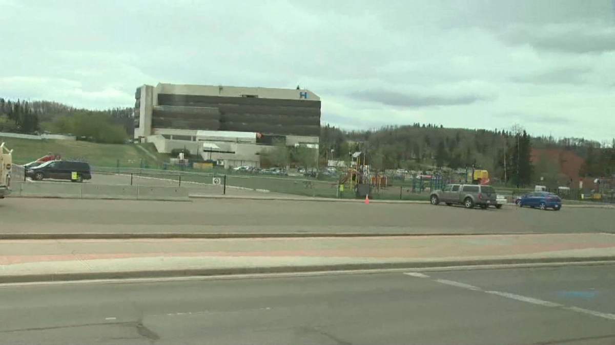 The hospital is still standing May 9, 2016 after a massive wildfire in Fort McMurray.