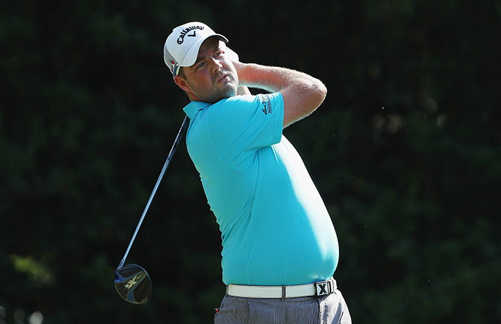 Marc Leishman hits his tee shot on the 11th hole during the first round of The Players Championship at the TPC Stadium course on May 12, 2016 in Ponte Vedra Beach, Florida.  