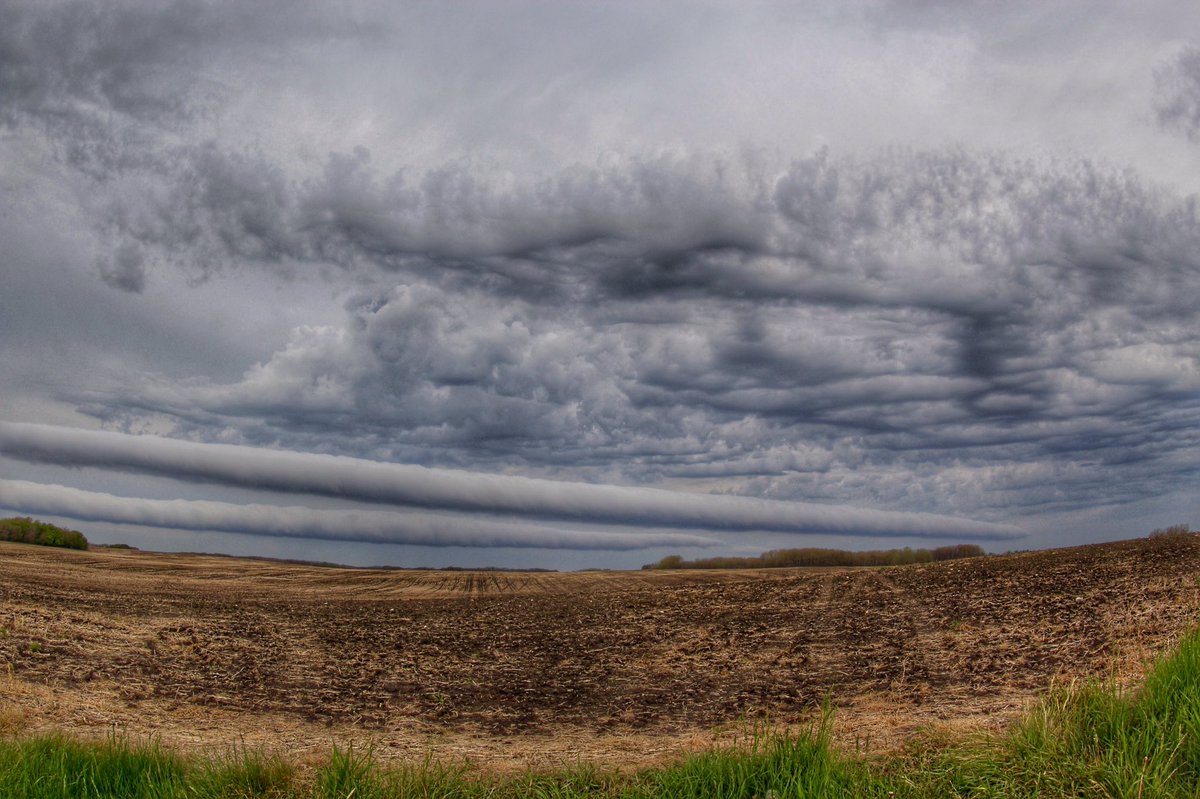 Colleen Schofer snapped this photo of double roll clouds near Melville, SK in the afternoon on June 9, 2016.