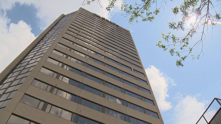 Delta hotel in downtown Regina where Nadine Machiskinic fell 10 stories down a laundry chute on January 10th, 2015
