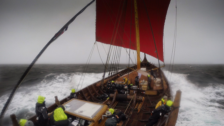 The Draken pictured in May as it heads to Orkney, Scotland.
