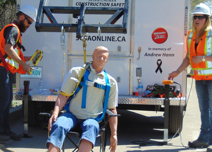 This fall protection demonstration trailer will allow SCSA to provide high-quality safety training to construction workers across the province.