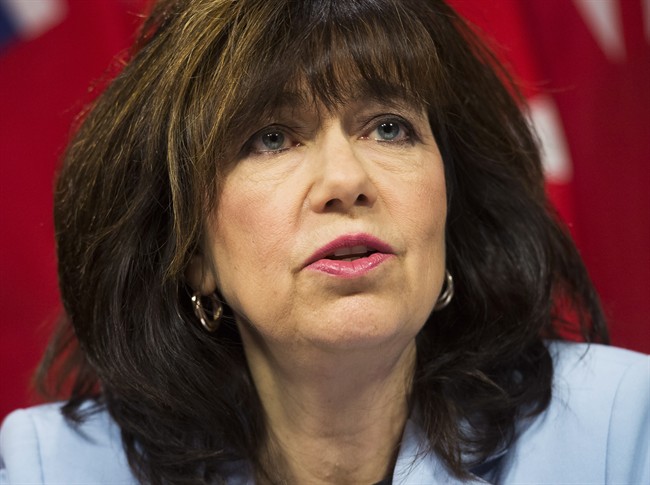 Auditor General Bonnie Lysyk speaks during a news conference in Toronto on Wednesday, June 8, 2016. 