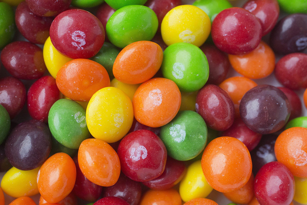 This Wednesday, June 1, 2016, photo shows Skittles, in New York.